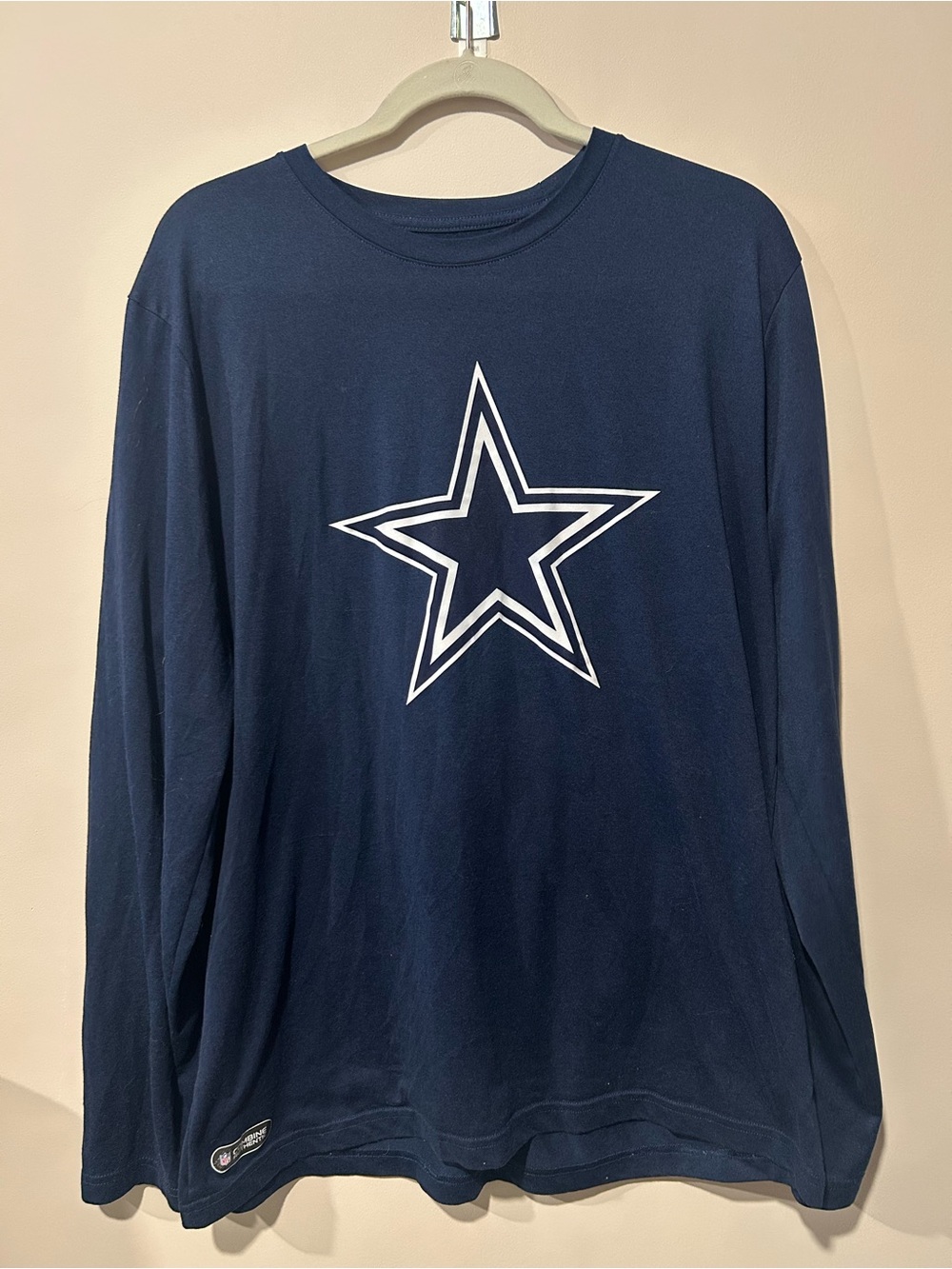 NFL Navy Long-Sleeve Tee with Dallas Cowboys Graphic